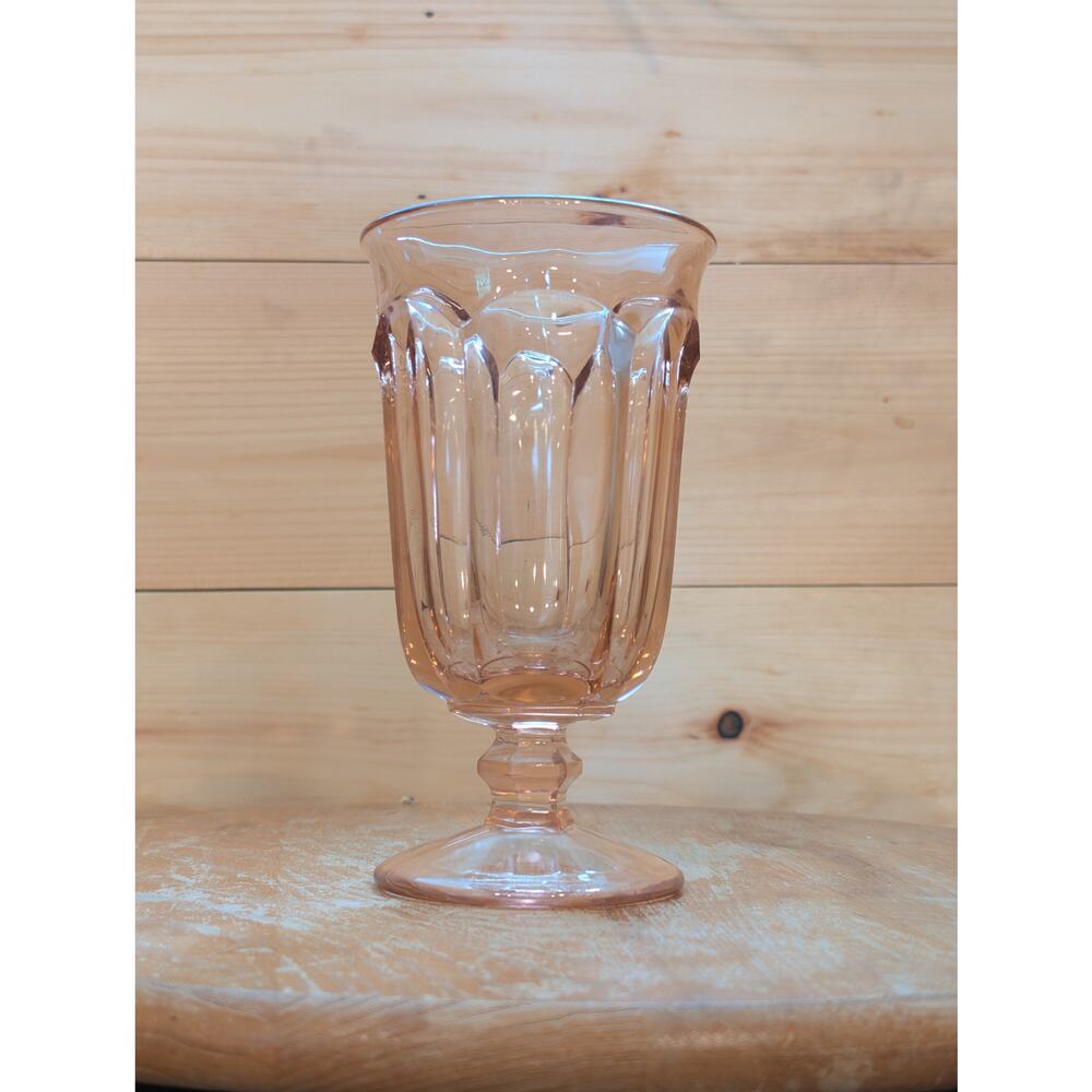 Vintage Imperial Glass Old Williamsburg Light Pink Iced Tea Goblet